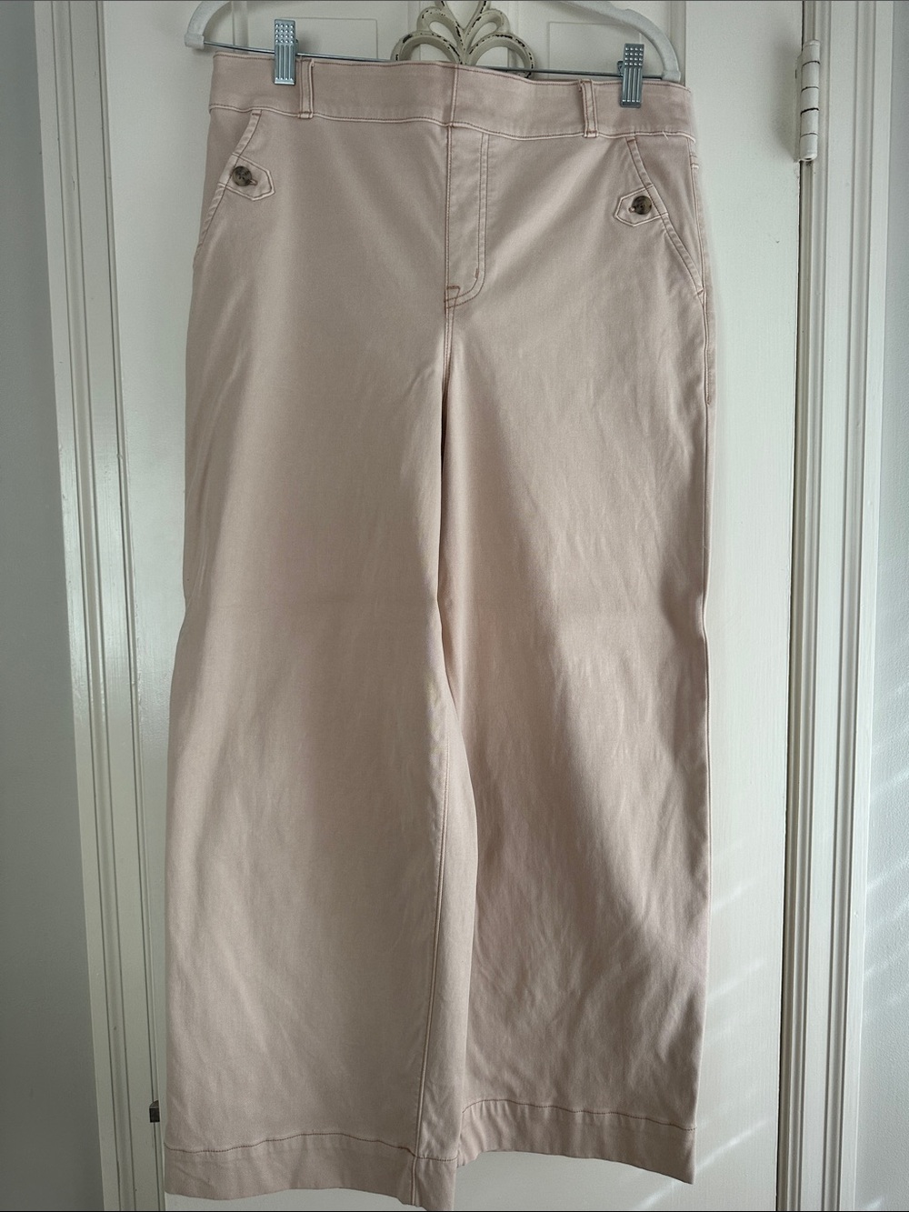 SPANX Light Blush Chino Pants - Classic Wide Leg